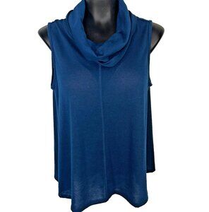 The Limited Cowl Neck Tank Top Women's M Top Dark Teal Blue Oversized Fits to 1X